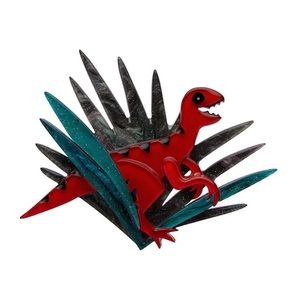 The Lone Raptor Dinosaur Brooch from Erstwilder